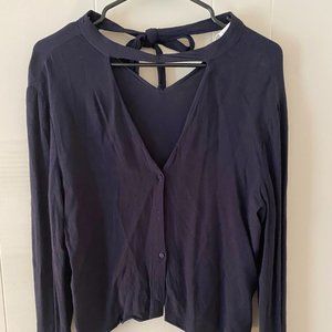 Black button down cardigan